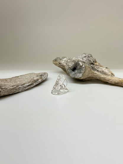 Bague Fleur de vie Argent 925  Dessiné par Artisans Thaïlande  r2128