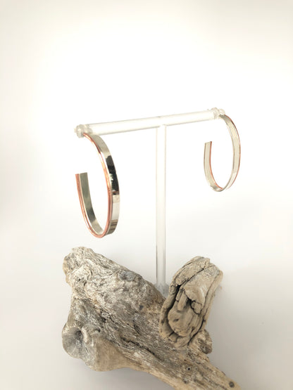 Créoles Argent 925/Cuivre faites à la main à Montréal Claudine Moncion Ea_Ver07