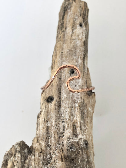  Bague Ocean Wave Or rose 14 recyclé Fait en Outaouais