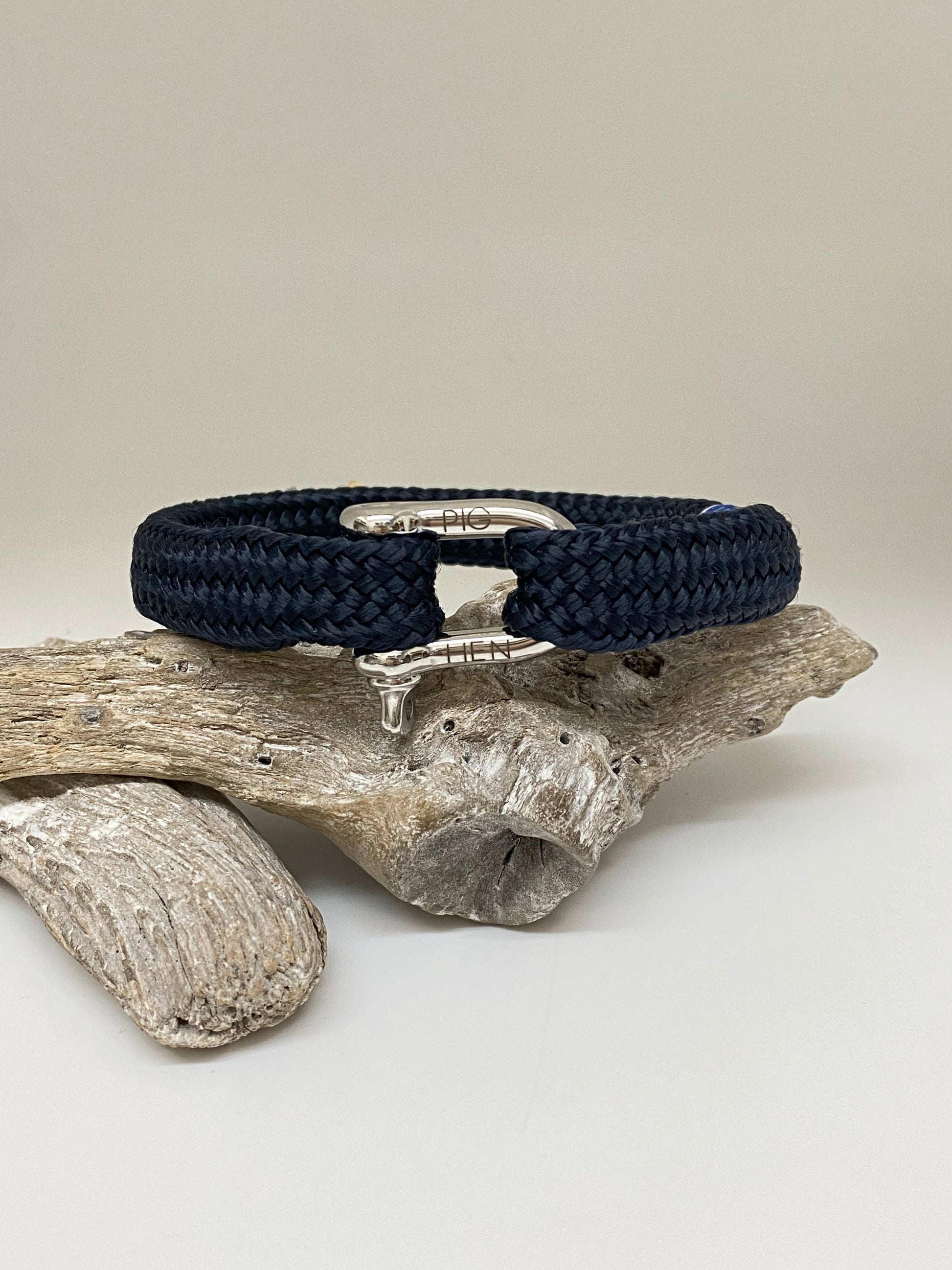  Bracelet Gorgeous Georges, Navy - Silver Amsterdam, Pig&Hen