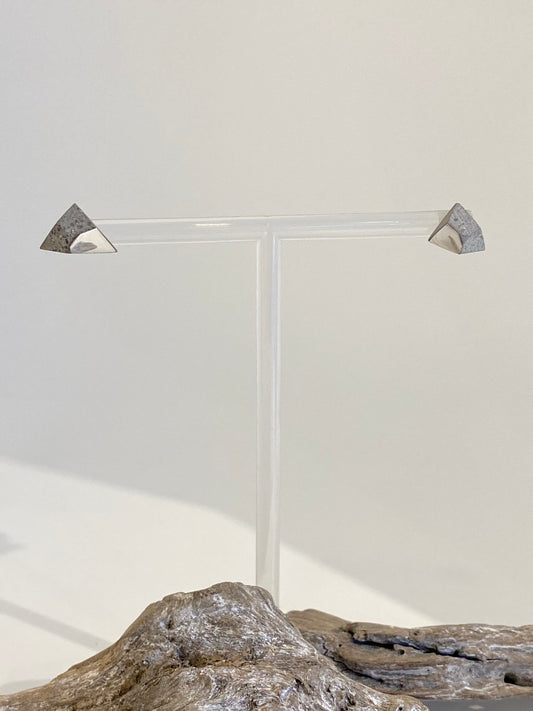 Boucles Pyramides Béton-Argent 925 Fait à Montréal PBT08A CATRIE