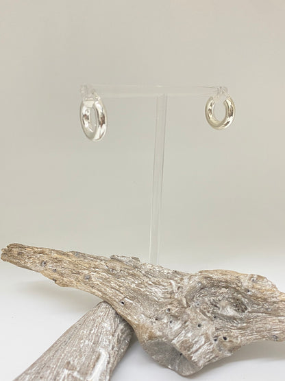 Boucles d'oreilles Chunky Argent 925 Fait main à Montréal Maksym joaillerie