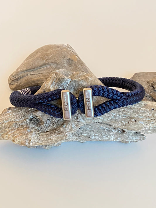 Bracelet Navy-Silver Fait à Amsterdam,  Pig&Hen
