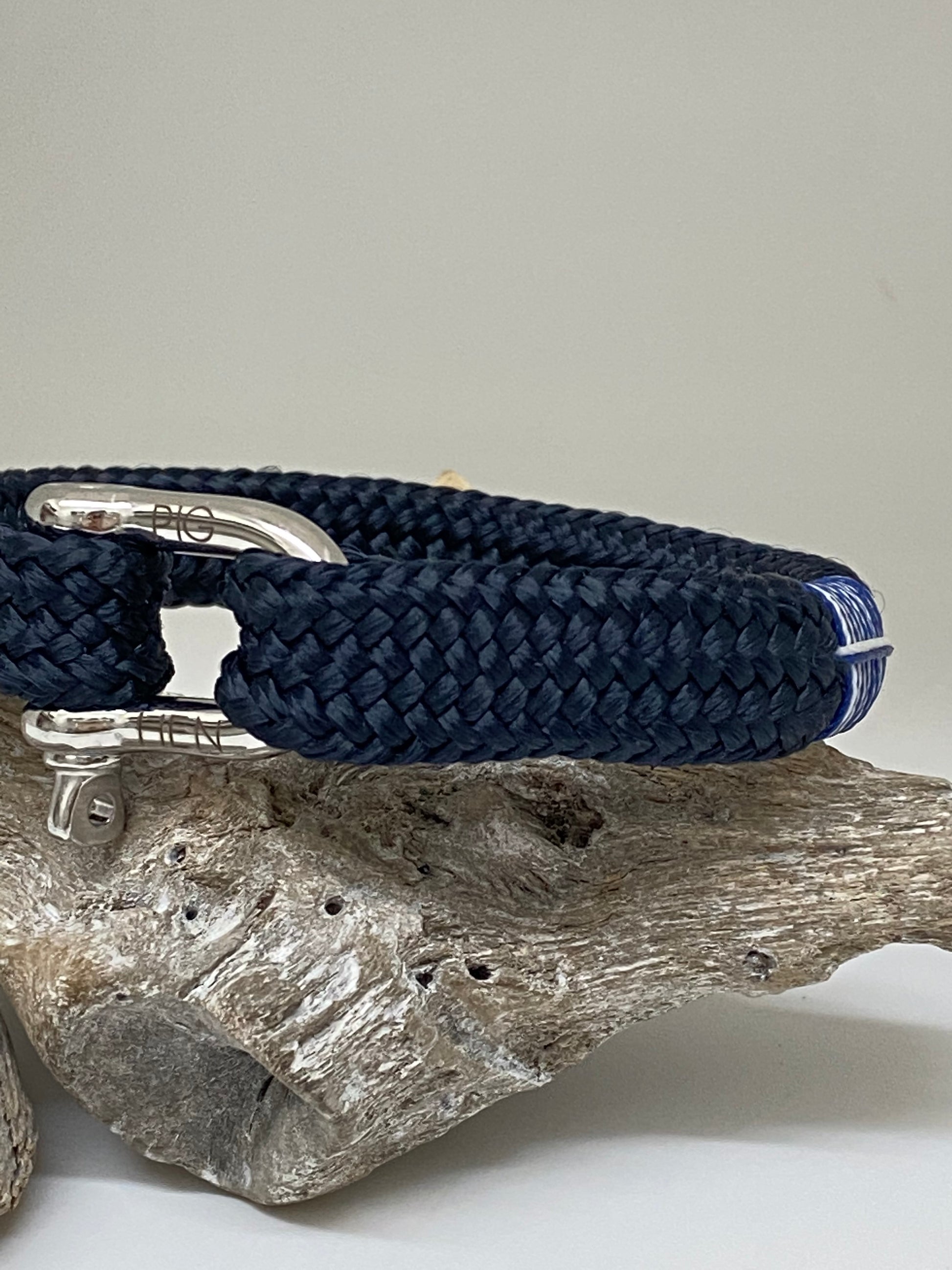  Bracelet Gorgeous Georges, Navy - Silver Amsterdam, Pig&Hen