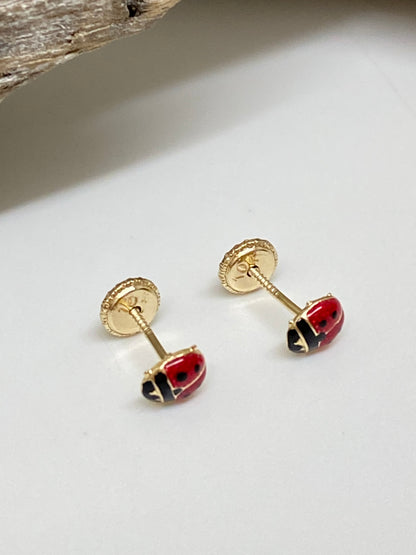 Boucles Coccinelle Fait à la main en Italie 1989 Lune Argent Italie