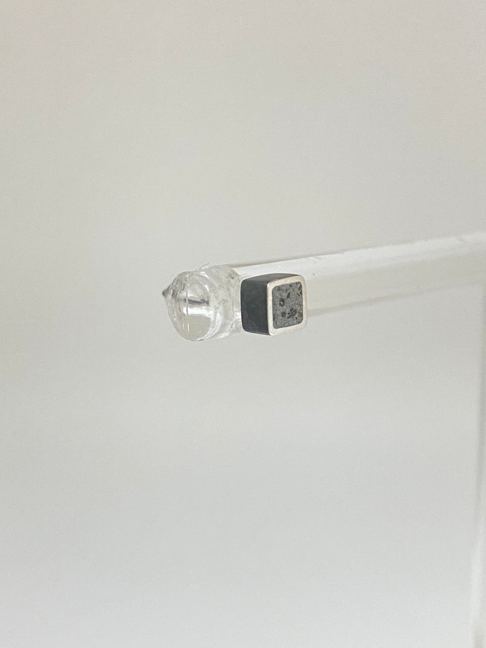 Boucles d'oreille Argent 925-Béton-Pierres Fait à Montréal pr040a